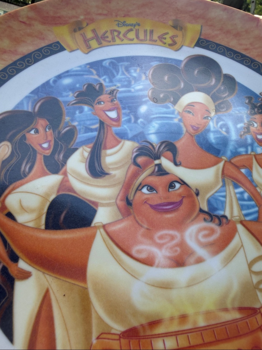 Disney Hercules Muses Orange Decorative Party Plate - Picture 4 of 4